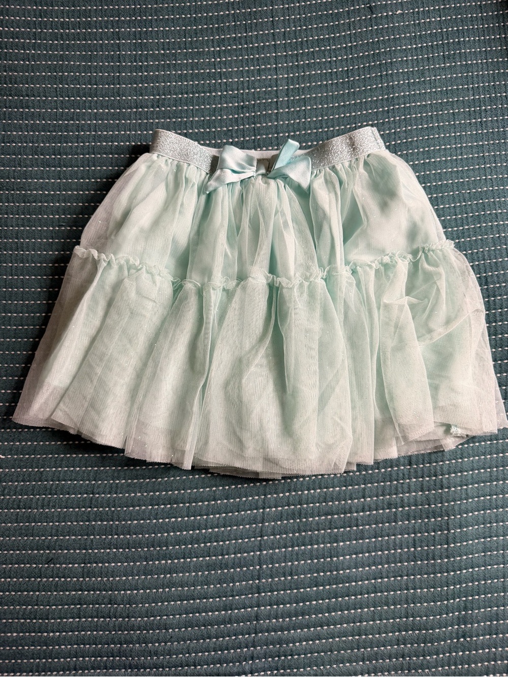 H&M Mint Tulle Skirt with Bow Waistband size 6-8